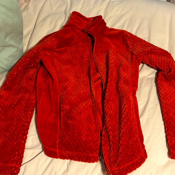 Soft Red Teddy Jacket - Picture 1 of 3